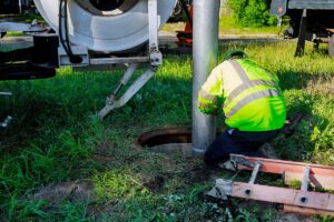 Machine for cleaning blocked drains and sewers