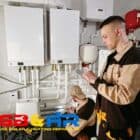 boiler engineers fixing boiler pressure low